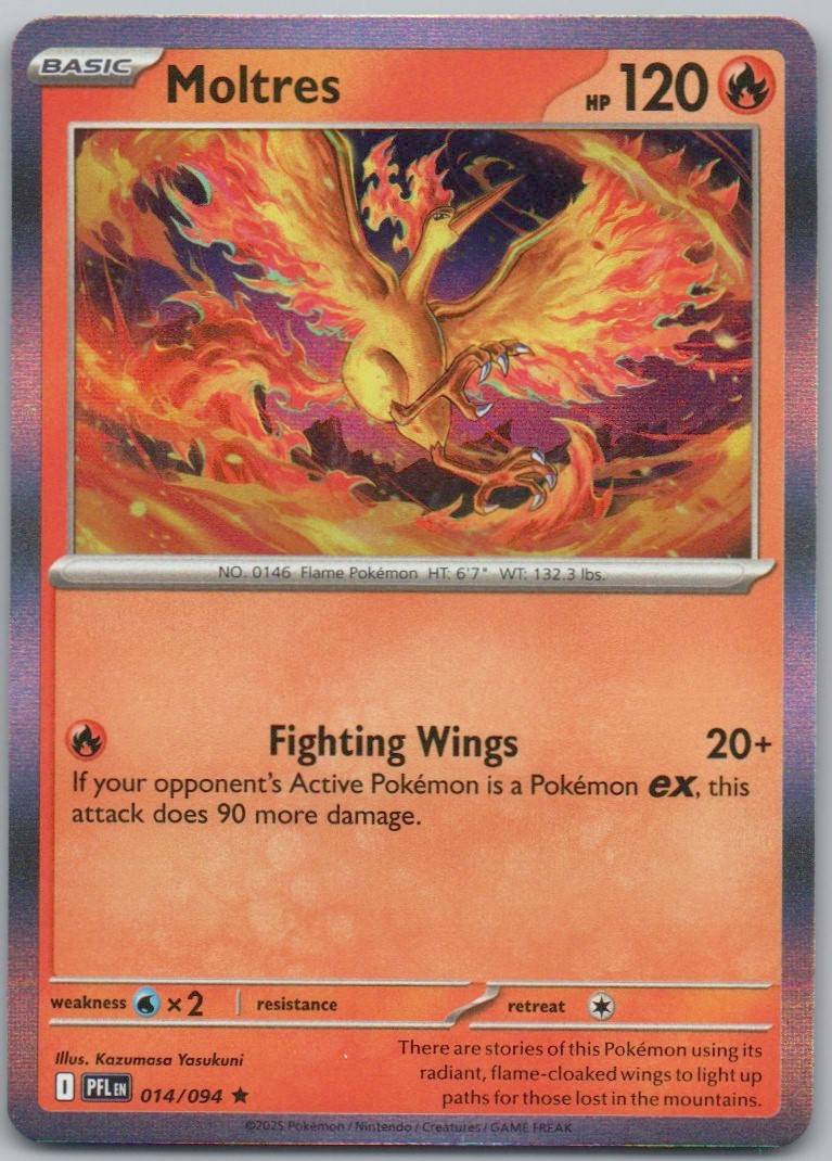 Moltres 014 Holo Fire Card - Phantasmal Flames