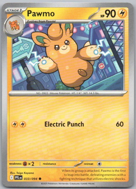 Pawmo 033 Normal Lightning Card - Phantasmal Flames