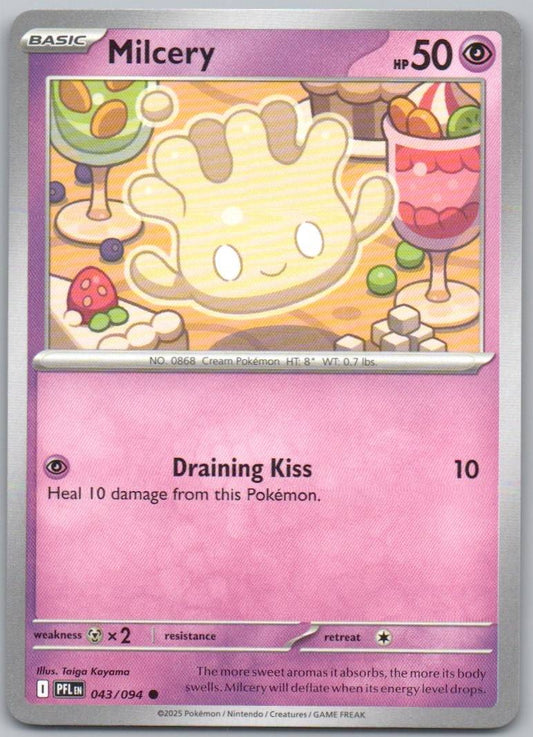 Milcery 043 Normal Psychic Card - Phantasmal Flames