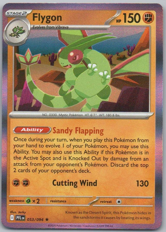 Flygon 053 Holo Darkness Card - Phantasmal Flames
