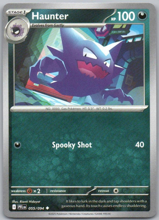 Haunter 055 Normal Darkness Card - Phantasmal Flames