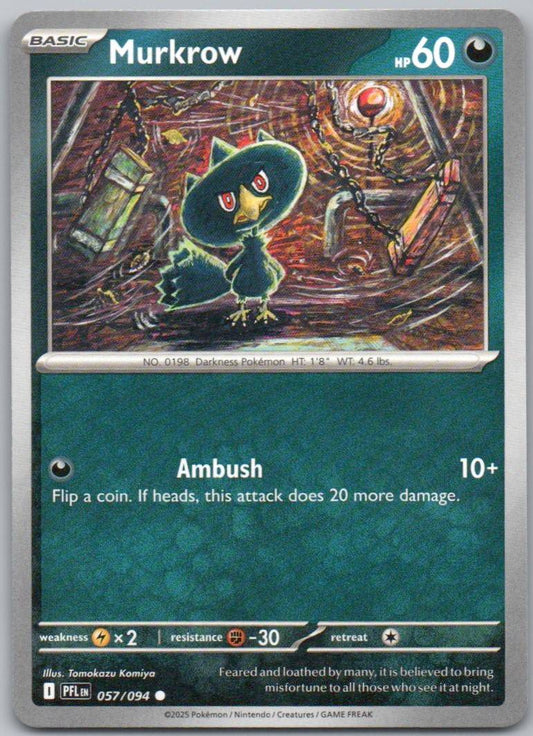 Murkrow 057 Normal Darkness Card - Phantasmal Flames