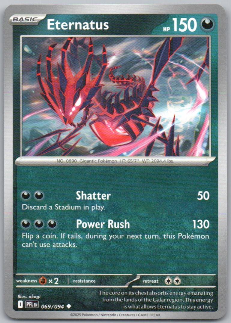 Eternatus 069 Normal Darkness Card - Phantasmal Flames