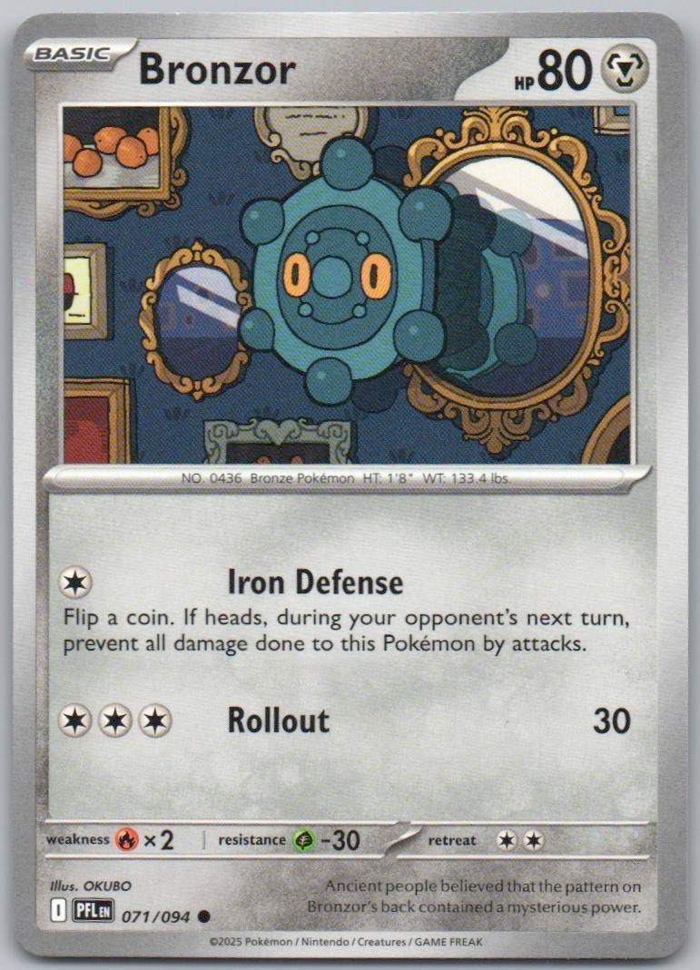 Bronzor 071 Normal Steel Card - Phantasmal Flames