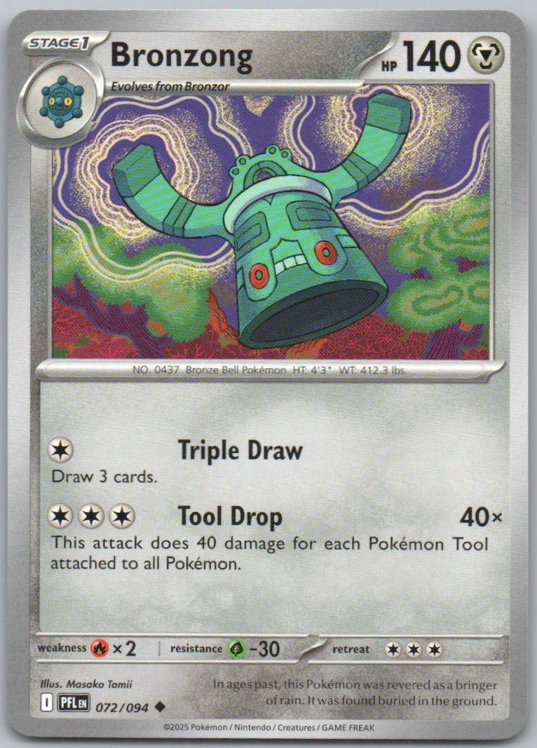 Bronzong 072 Normal Steel Card - Phantasmal Flames