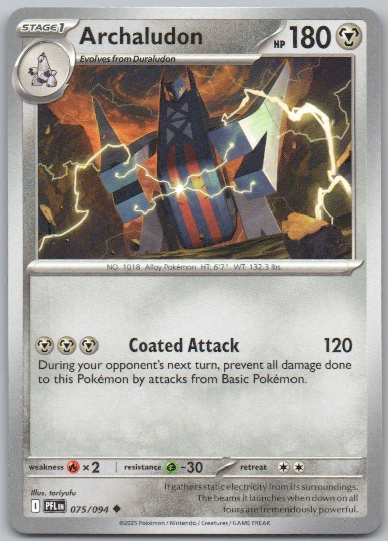 Archaludon 075 Normal Steel Card - Phantasmal Flames