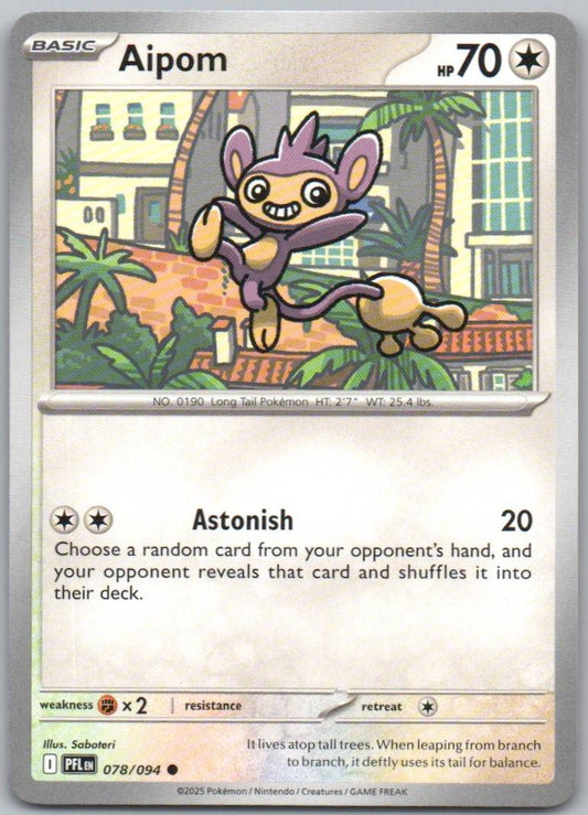 Aipom 078 Normal Colorless Card - Phantasmal Flames