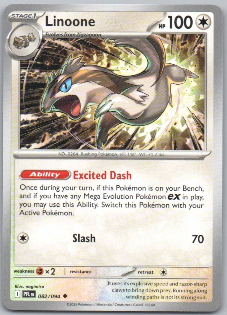 Linoone 082 Normal Colorless Card - Phantasmal Flames