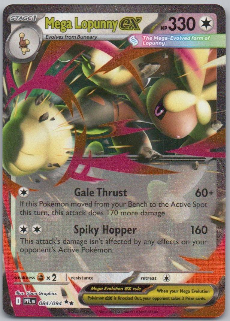 Mega Lopunny EX 084 Normal Colorless Card - Phantasmal Flames