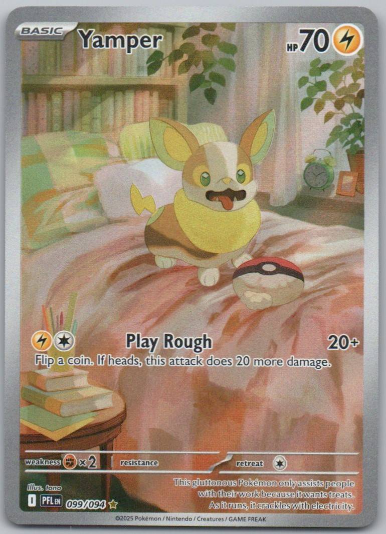 Yamper 099 Holo Lightning Card - Phantasmal Flames