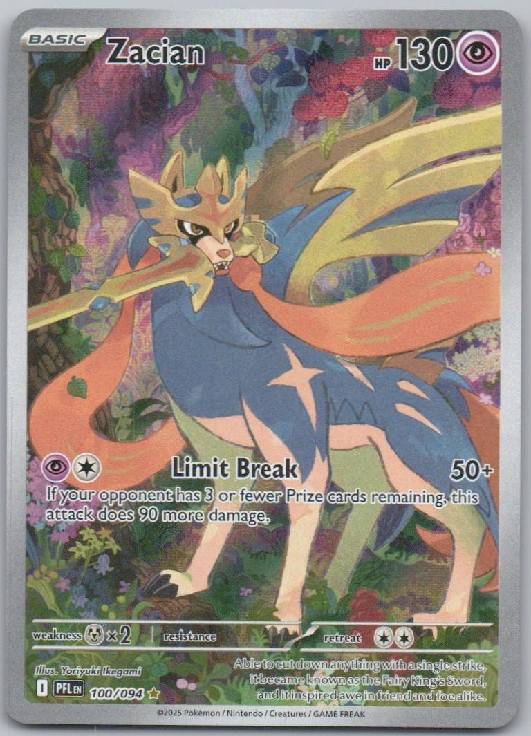 Zacian 100 Holo Psychic Card - Phantasmal Flames