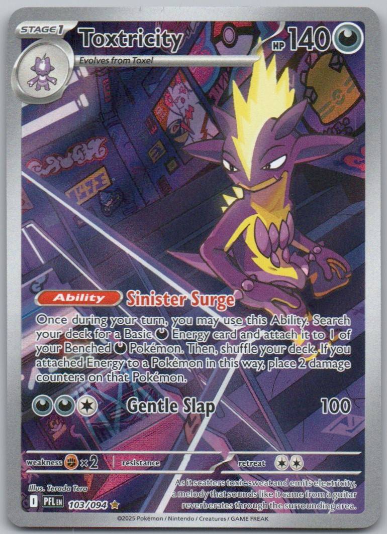 Toxtricity 103 Holo Lightning Card - Phantasmal Flames