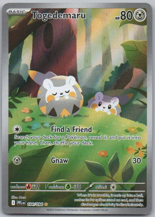 Togedemaru 104 Holo Steel Card - Phantasmal Flames