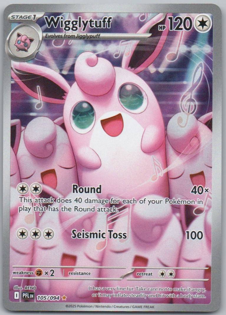 Wigglytuff 105 Holo Colorless Card - Phantasmal Flames