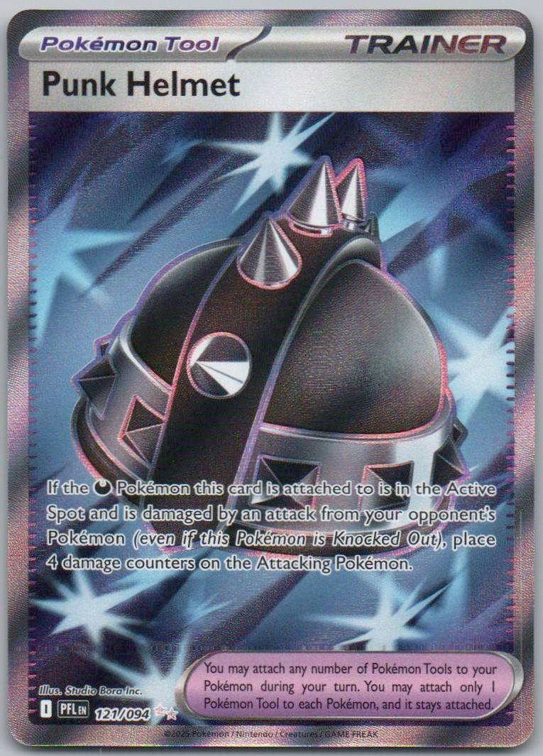 Punk Helmet 121 Holo Trainer Card - Phantasmal Flames