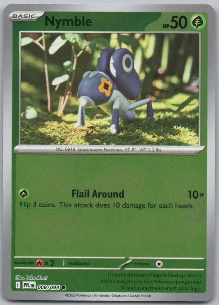 Nymble 009 Reverse Holo Grass Card - Phantasmal Flames