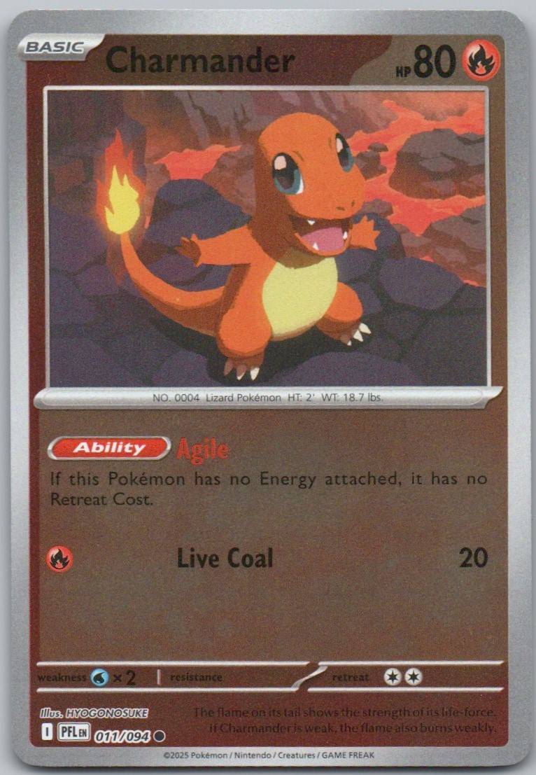 Charmander 011 Reverse Holo Fire Card - Phantasmal Flames