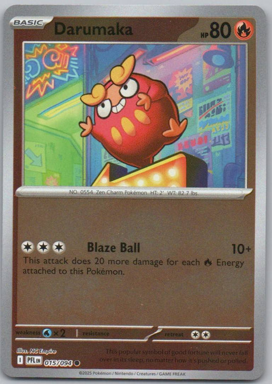 Darumaka 015 Reverse Holo Fire Card - Phantasmal Flames