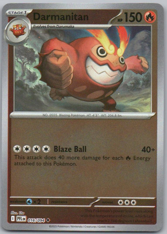 Darmanitan 016 Reverse Holo Fire Card - Phantasmal Flames