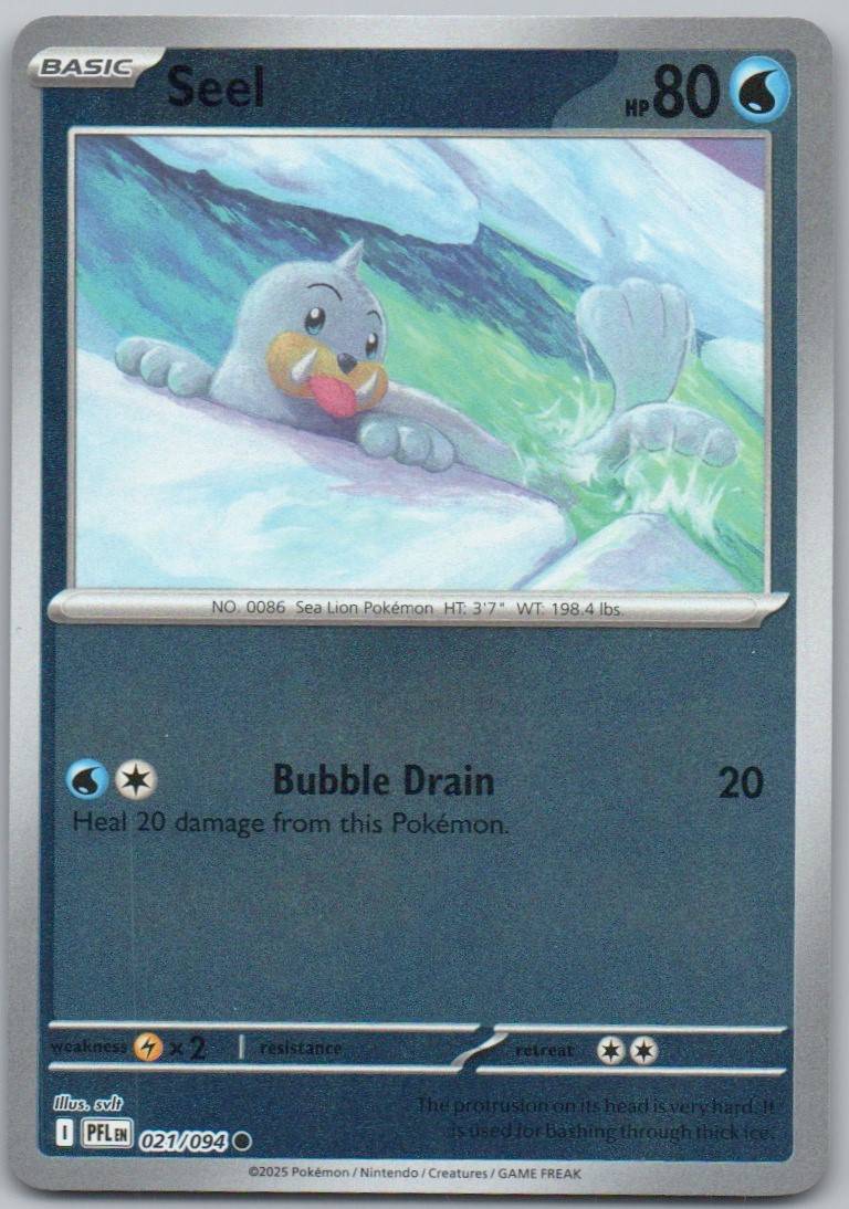 Seel 021 Reverse Holo Water Card - Phantasmal Flames