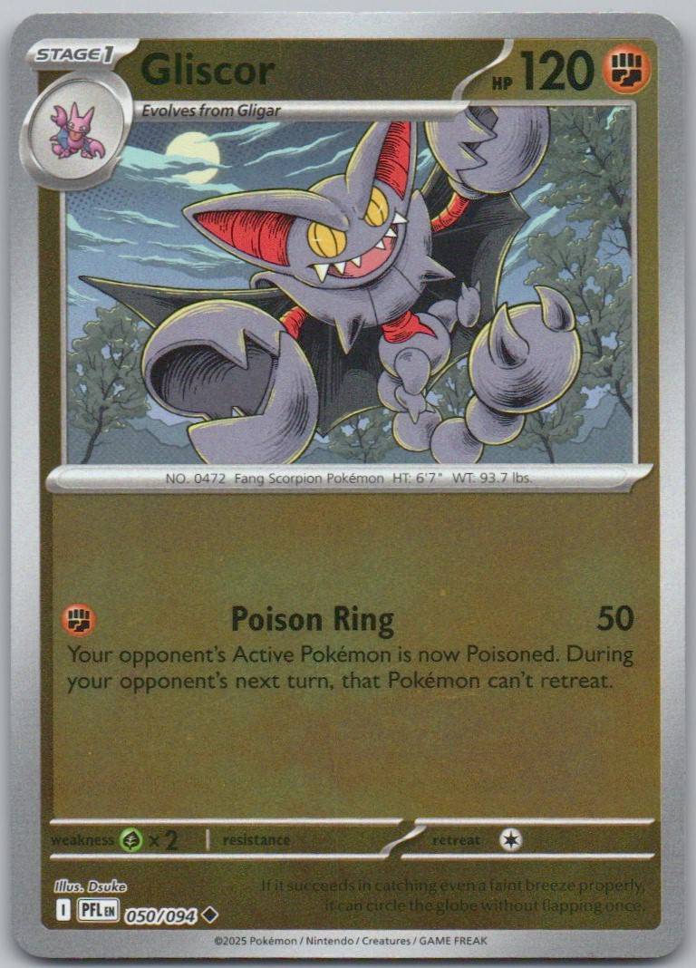 Gliscor 050 Reverse Holo Fighting Card - Phantasmal Flames