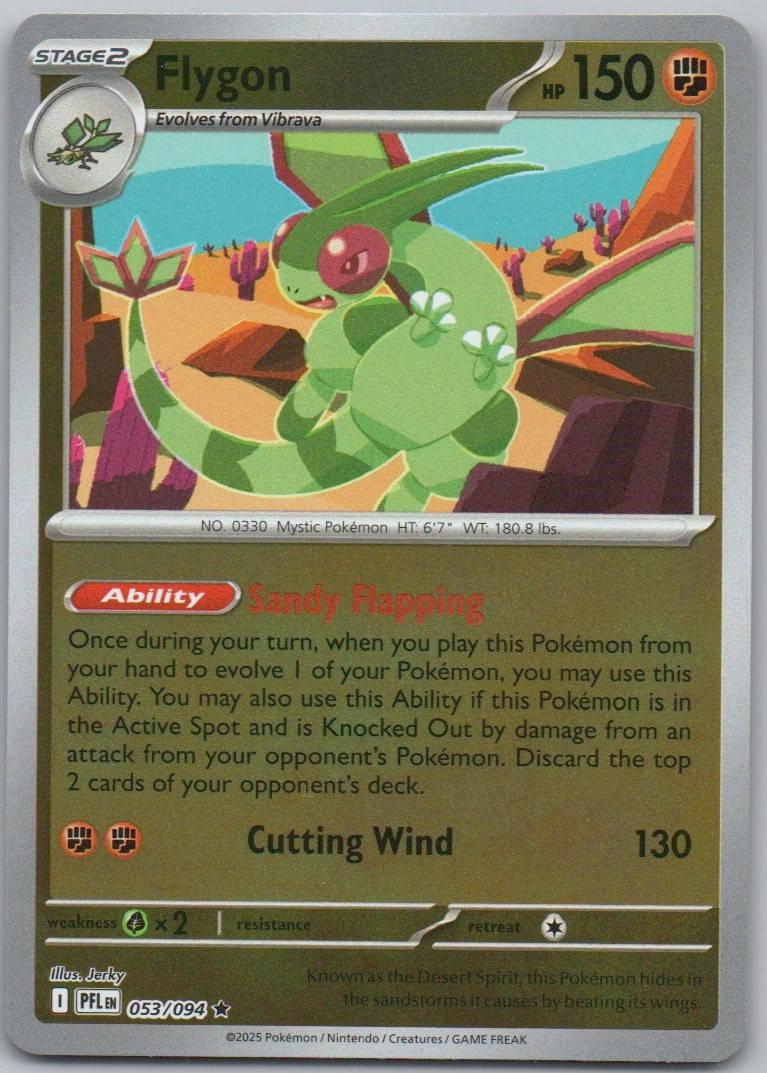 Flygon 053 Reverse Holo Darkness Card - Phantasmal Flames