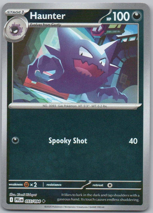 Haunter 055 Reverse Holo Darkness Card - Phantasmal Flames