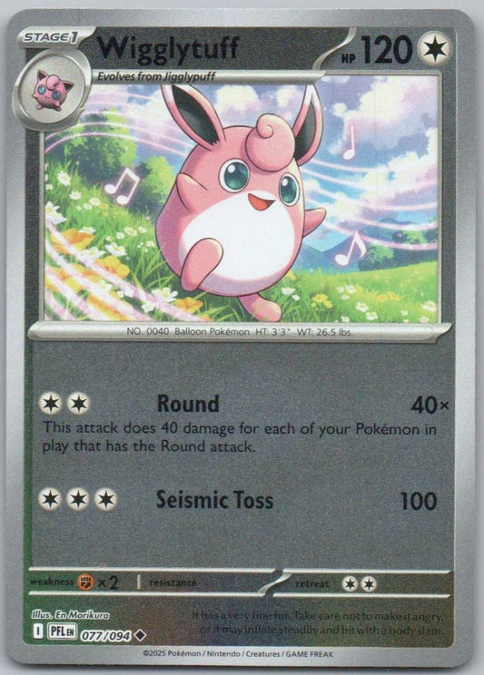 Wigglytuff 077 Reverse Holo Colorless Card - Phantasmal Flames