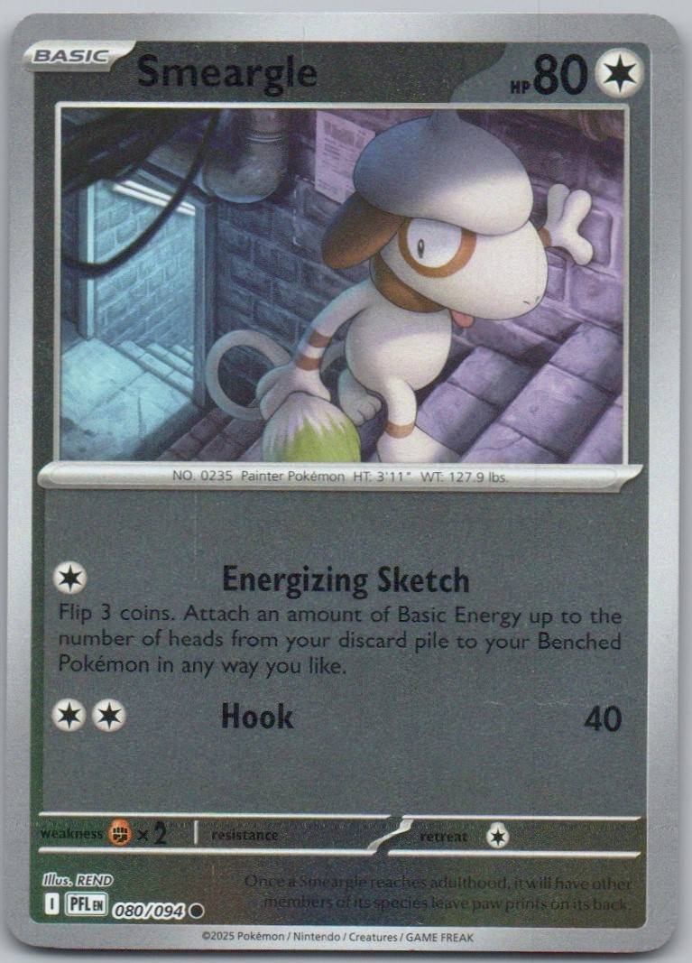 Smeargle 080 Reverse Holo Colorless Card - Phantasmal Flames