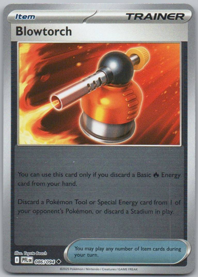Blowtorch 086 Reverse Holo Trainer Card - Phantasmal Flames