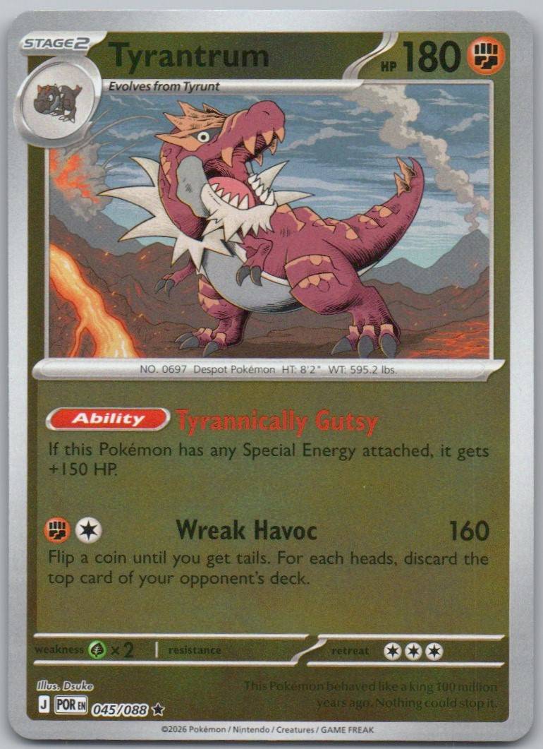 Tyrantrum 045 Reverse Holo Fighting Card - Perfect Order