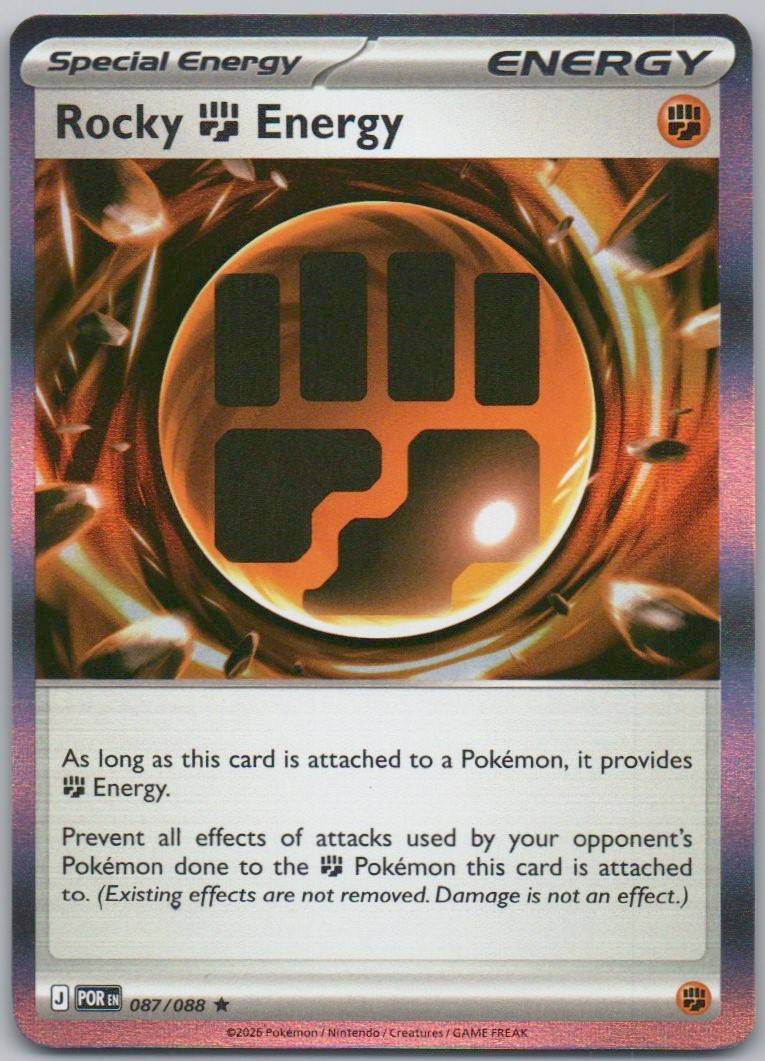 Rocky Fighting Energy 087 Holo Trainer Card - Perfect Order