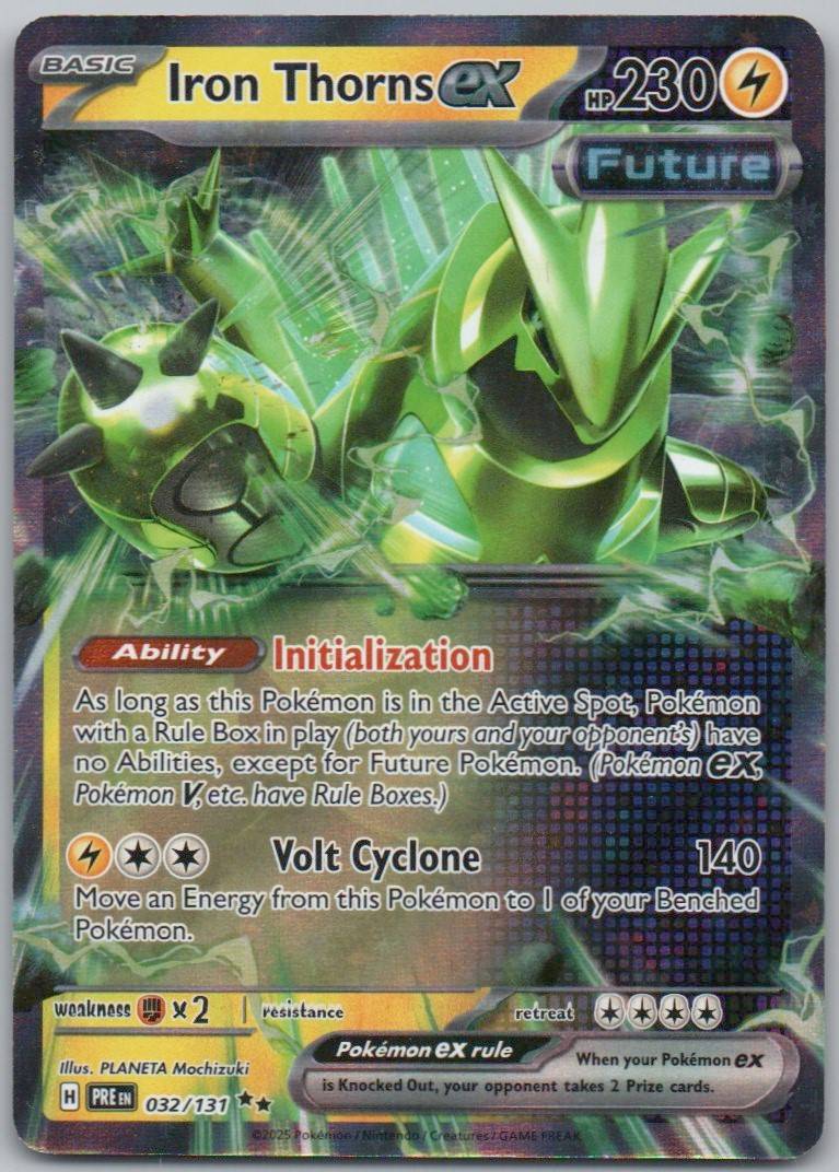 Iron Thorns EX 032 Holo Lightning Card - Prismatic Evolutions