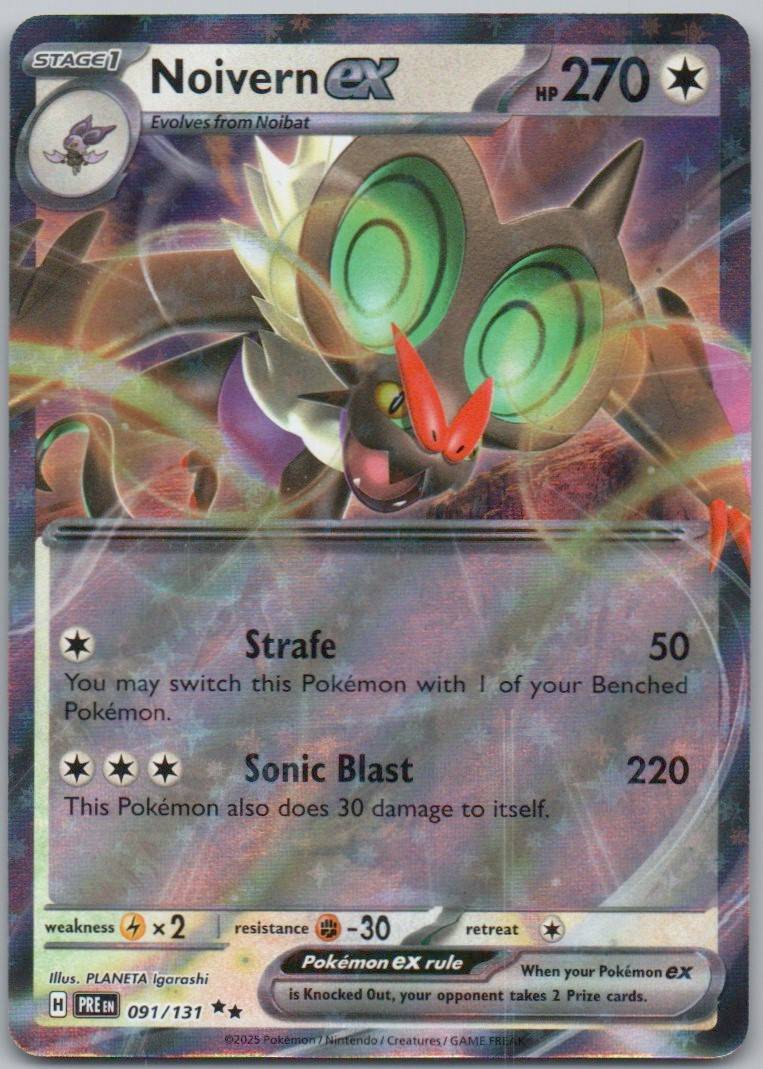 Noivern EX 091 Holo Fighting Card - Prismatic Evolutions