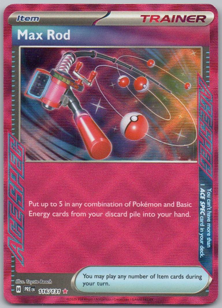 Max Rod 116 Holo Steel Card - Prismatic Evolutions