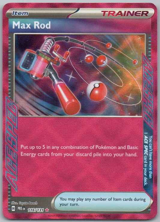 Max Rod 116 Holo Steel Card - Prismatic Evolutions