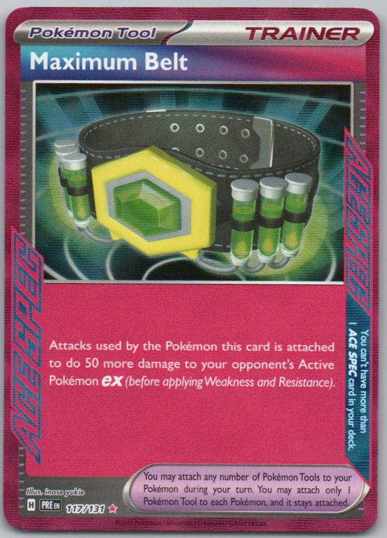 Maximum Belt 117 Holo Steel Card - Prismatic Evolutions