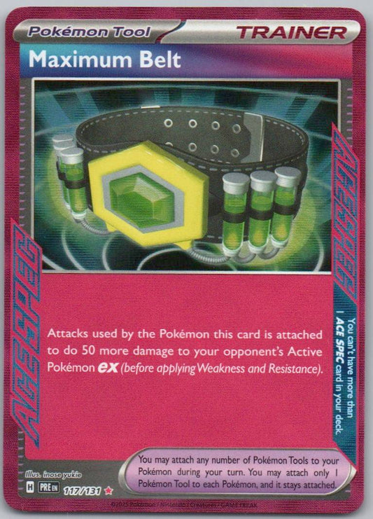 Maximum Belt 117 Holo Steel Card - Prismatic Evolutions