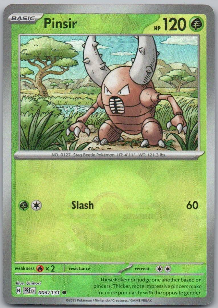 Pinsir 003 Poke Ball Grass Card - Prismatic Evolutions
