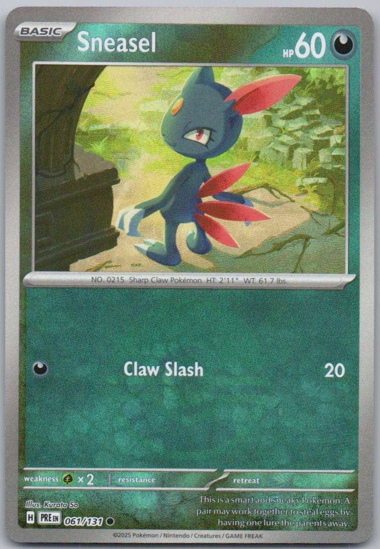 Sneasel 061 Poke Ball Darkness Card - Prismatic Evolutions