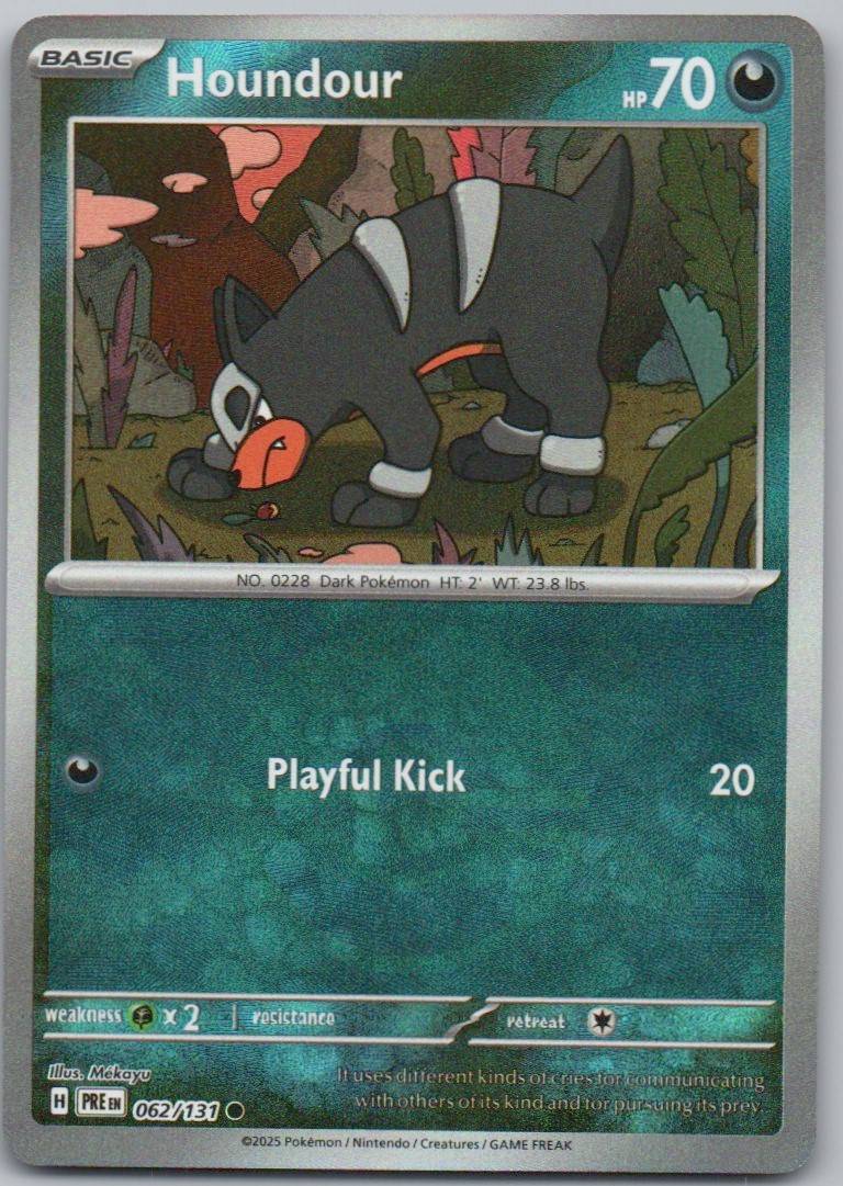 Houndour 062 Poke Ball Darkness Card - Prismatic Evolutions