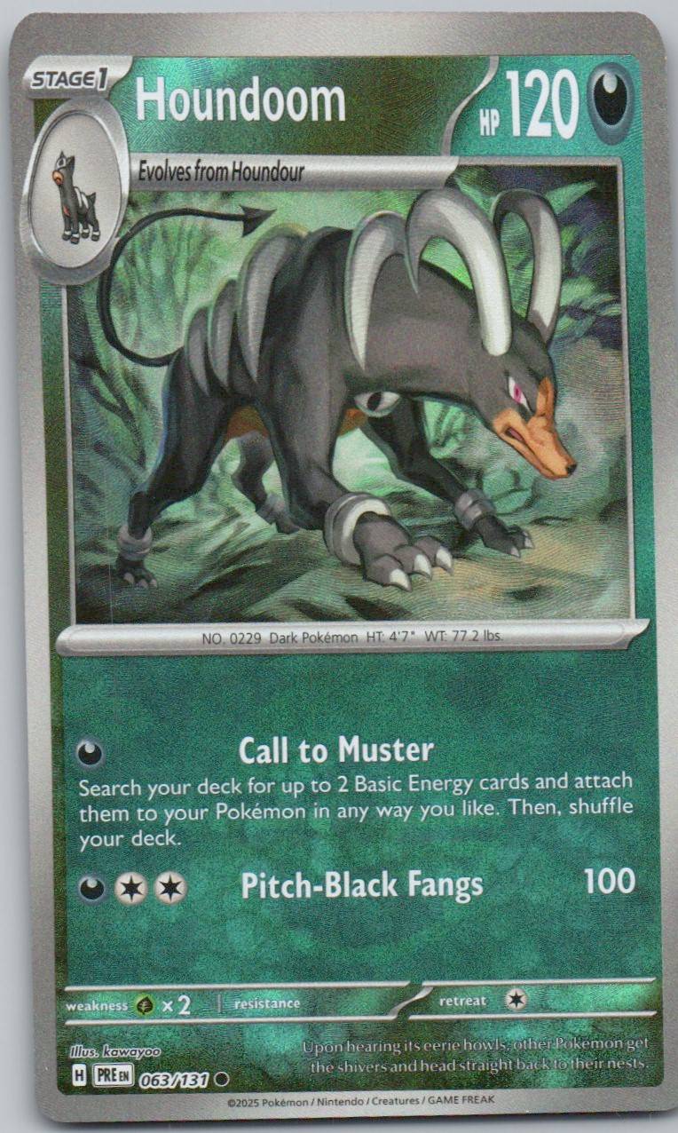 Houndoom 063 Poke Ball Darkness Card - Prismatic Evolutions
