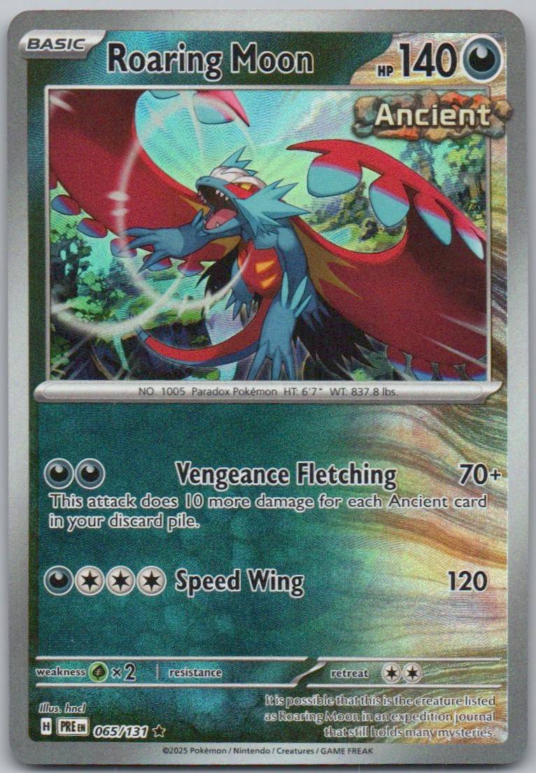 Roaring Moon 065 Poke Ball Darkness Card - Prismatic Evolutions