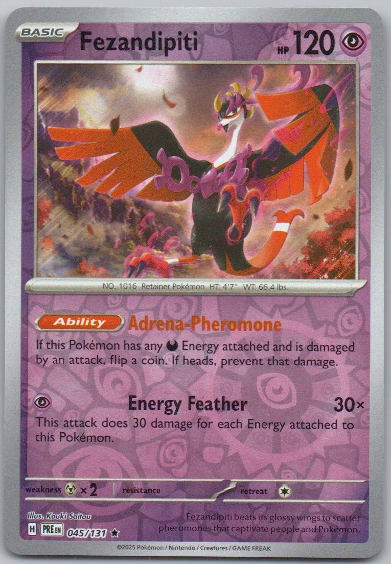 Fezandipiti 045 Reverse Holo Psychic Card - Prismatic Evolutions