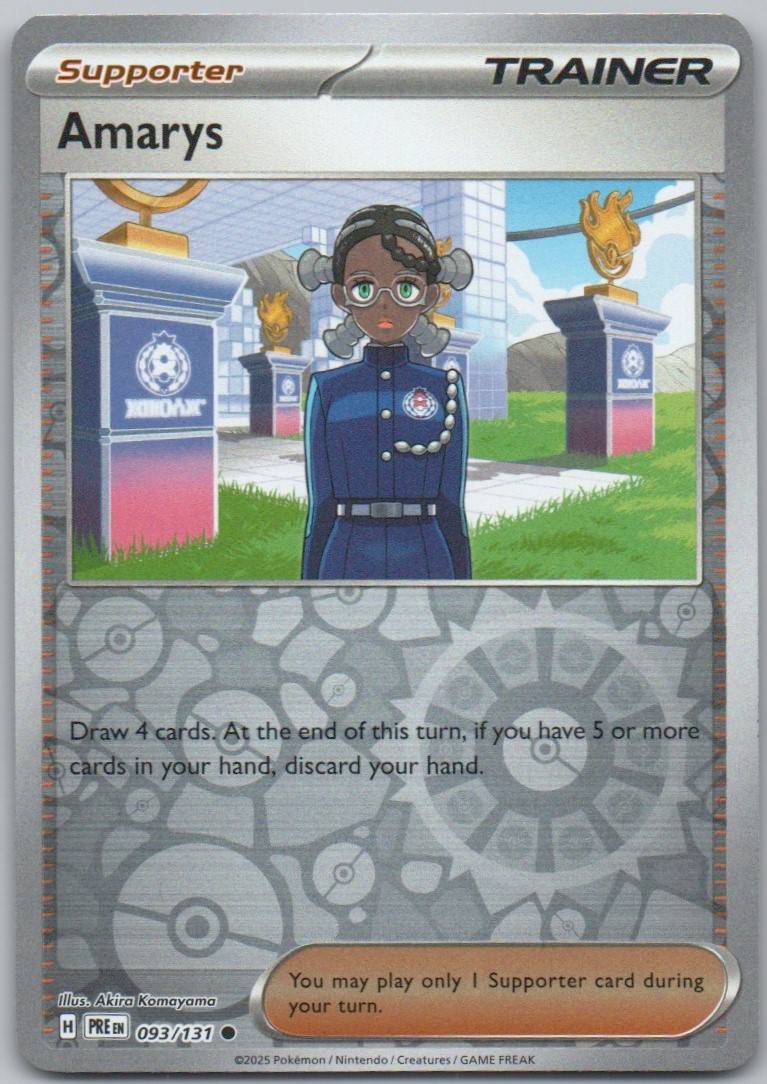 Amarys 093 Reverse Holo Trainer Card - Prismatic Evolutions