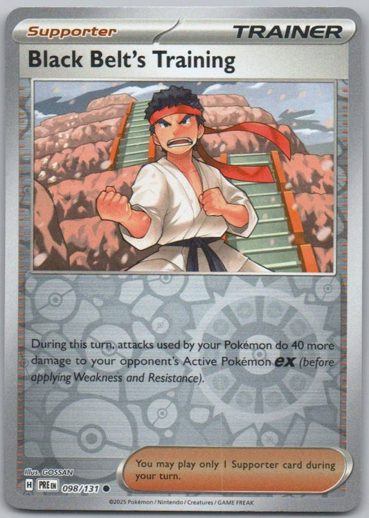 Black Belt's Training 098 Reverse Holo Trainer Card - Prismatic Evolutions