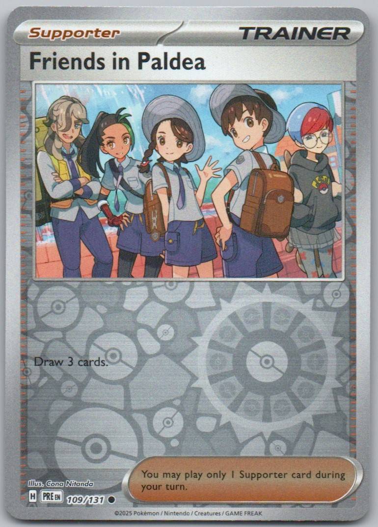 Friends in Paldea 109 Reverse Holo Trainer Card - Prismatic Evolutions