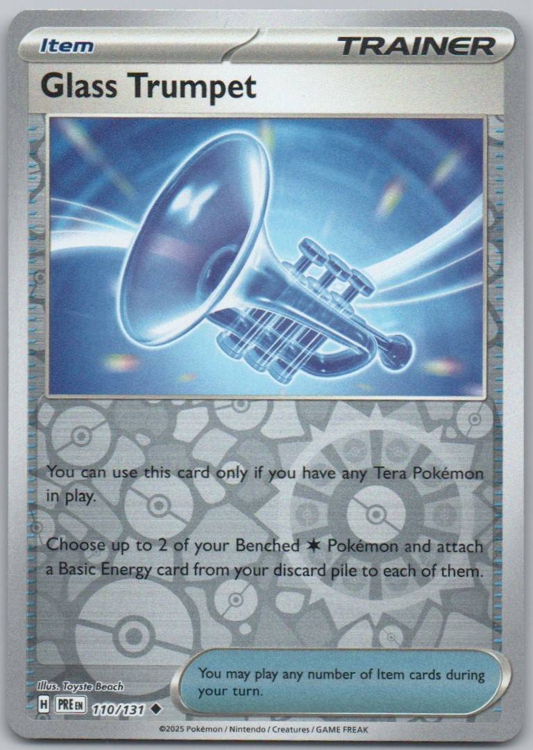 Glass Trumpet 110 Reverse Holo Trainer Card - Prismatic Evolutions
