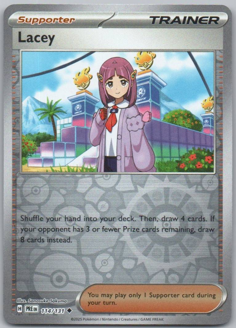 Lacey 114 Reverse Holo Trainer Card - Prismatic Evolutions