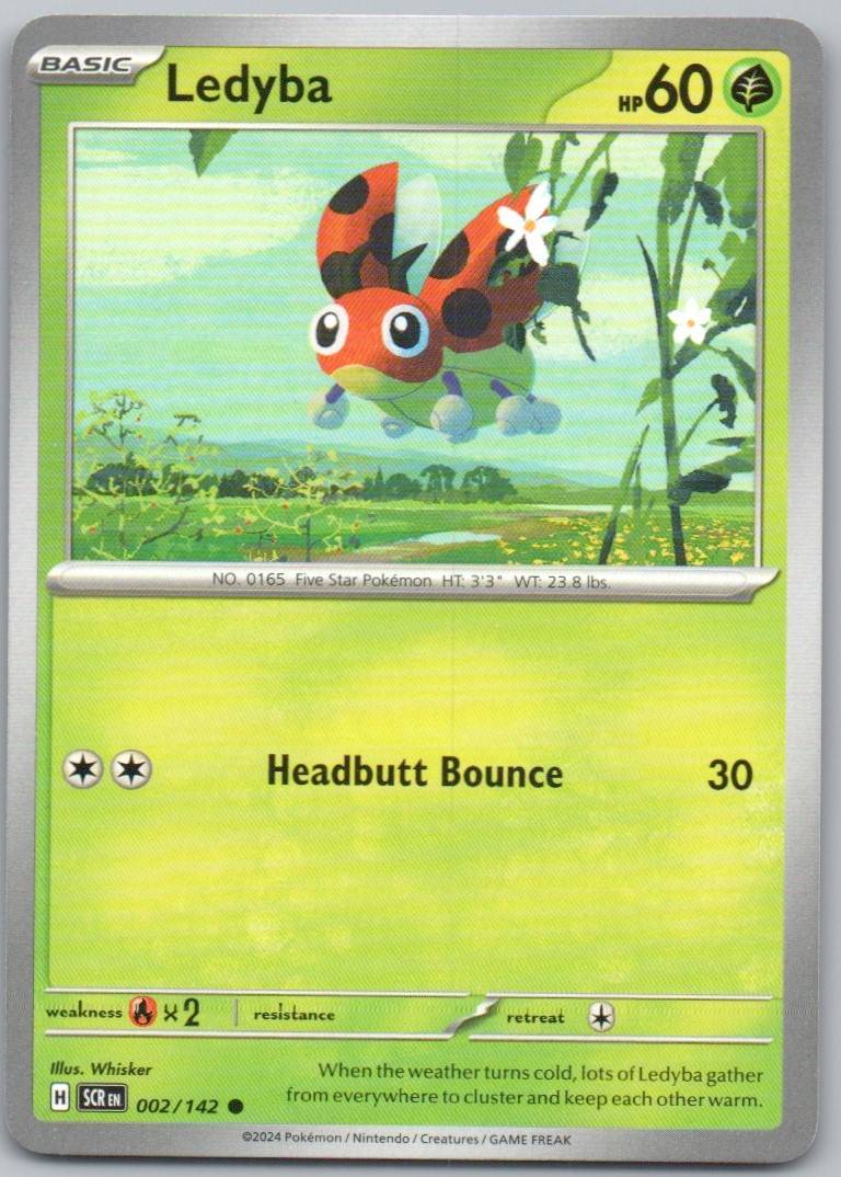 Ledyba 002 Normal Grass Card - Stellar Crown